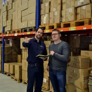 Julian och Moritz i en projektdiskussion